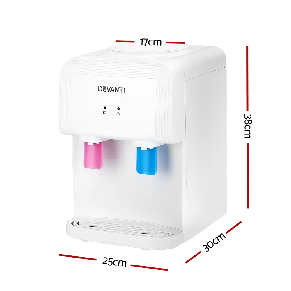 Devanti Water Cooler Dispenser Bench Top White - Image 2