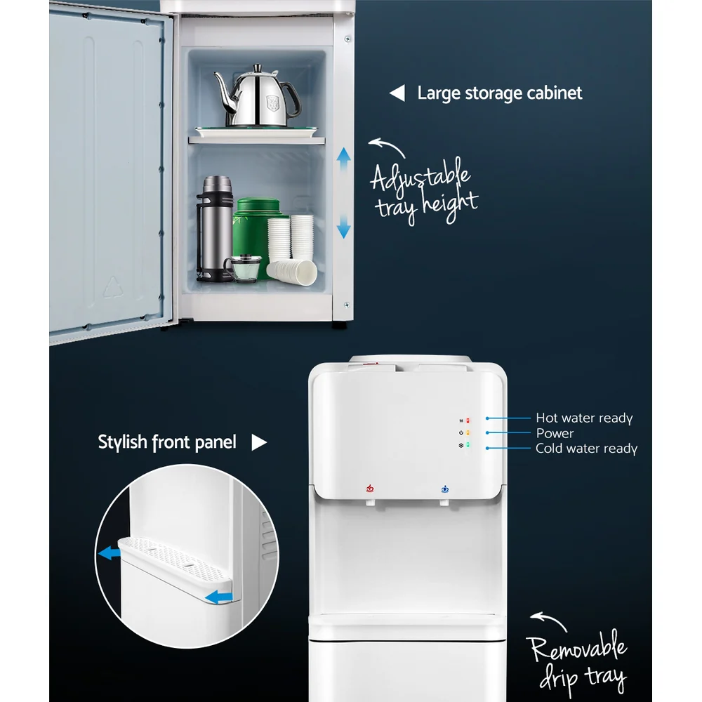 Devanti Water Cooler Dispenser Stand (White) - Image 3