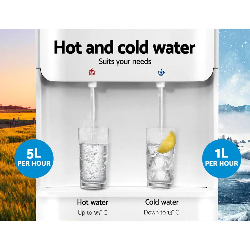 Devanti Water Cooler Dispenser Stand (White) - Image 4