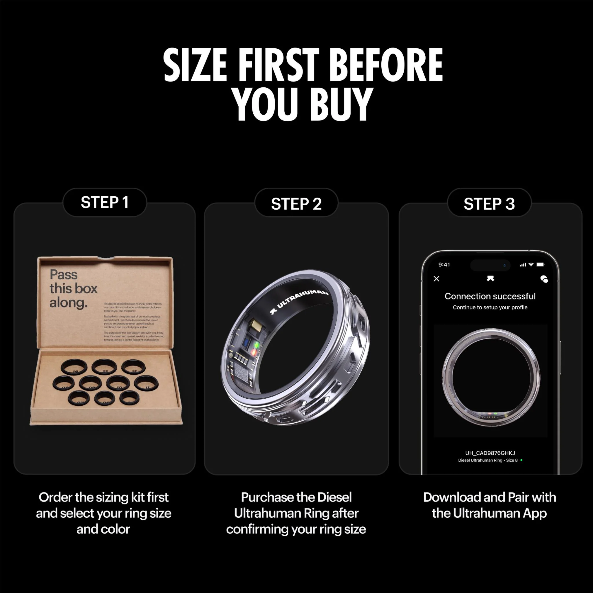 Diesel x Ultrahuman Ring [Size 06] (Cryo) - Image 2
