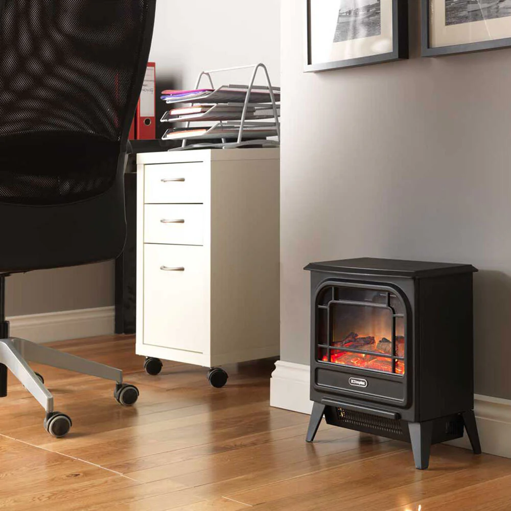 Dimplex MCFSTV12 1.2kW Optiflame LED Electric/Portable Microstove Fire Heater BK - Image 4