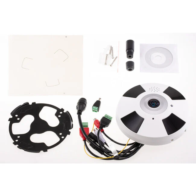 Doss Fisheye 12MP Panoramic Camera 20M IR IP H.265 4XPTZ (White) - Image 5