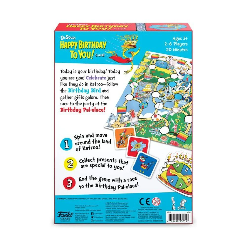 Dr Seuss Happy Birthday to You Kids/Children Interactive Tabletop Game 3y+ - Image 2