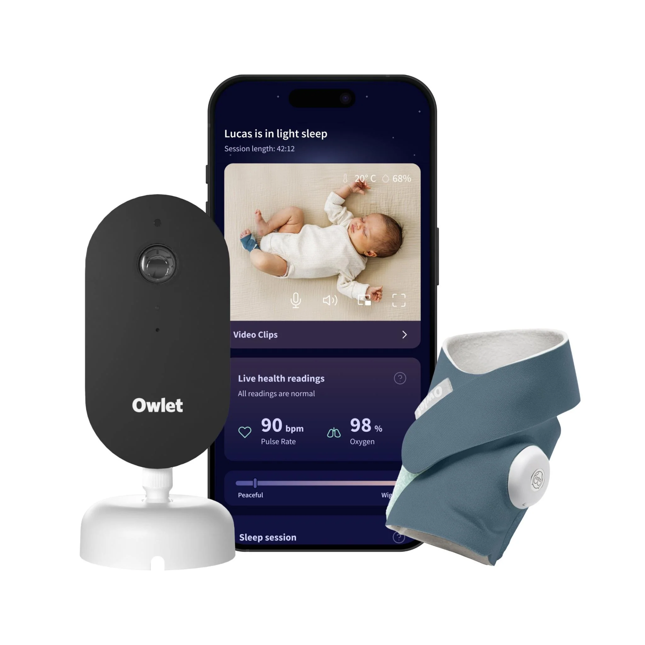 Dream Sight & Dream Sock Duo Baby Monitor (Bedtime Blue) - Image 3