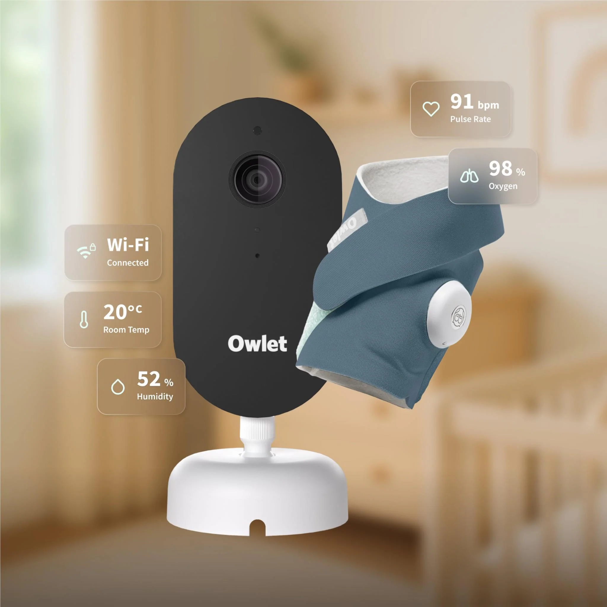 Dream Sight & Dream Sock Duo Baby Monitor (Bedtime Blue) - Image 4