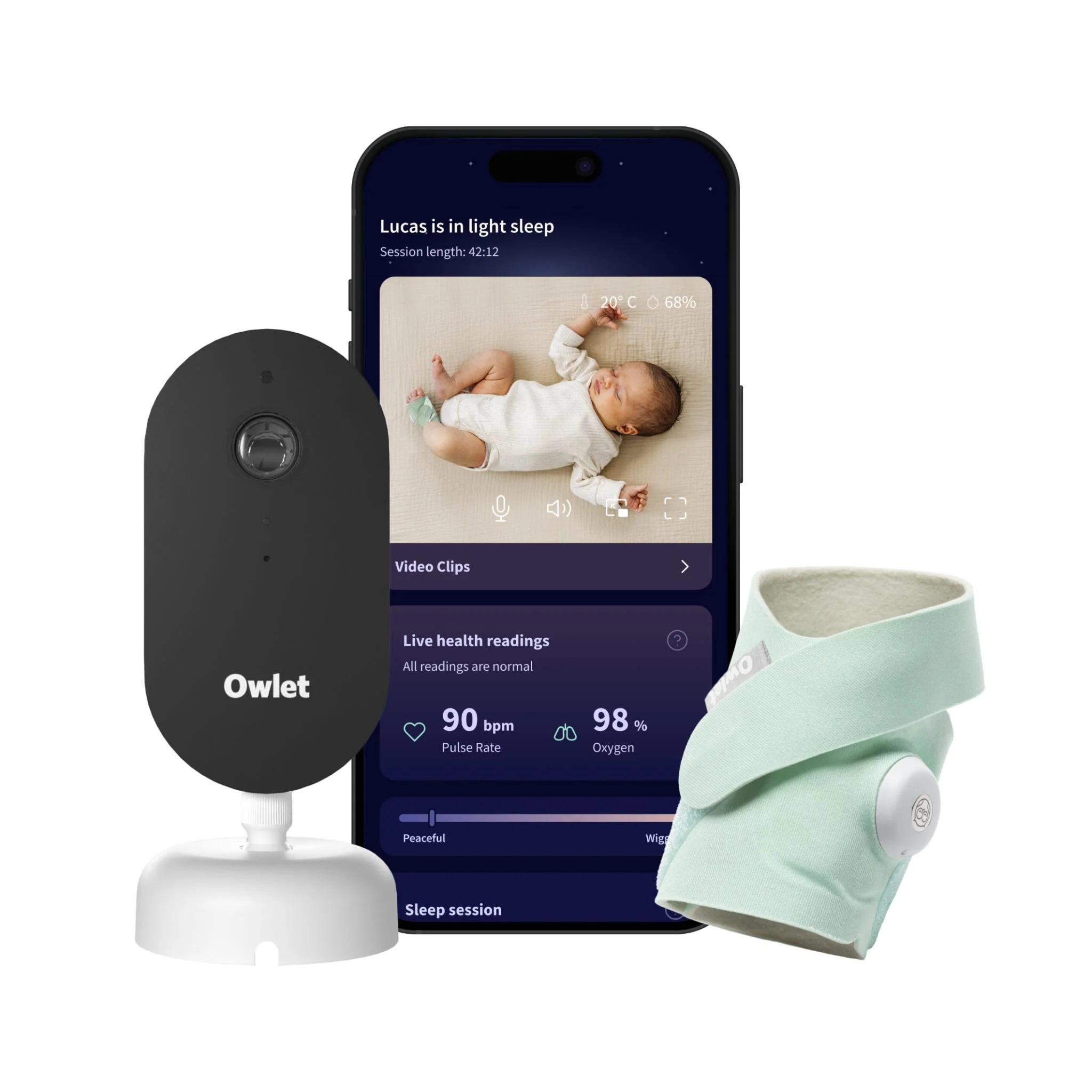 Dream Sight & Dream Sock Duo Baby Monitor (Mint) - Image 3