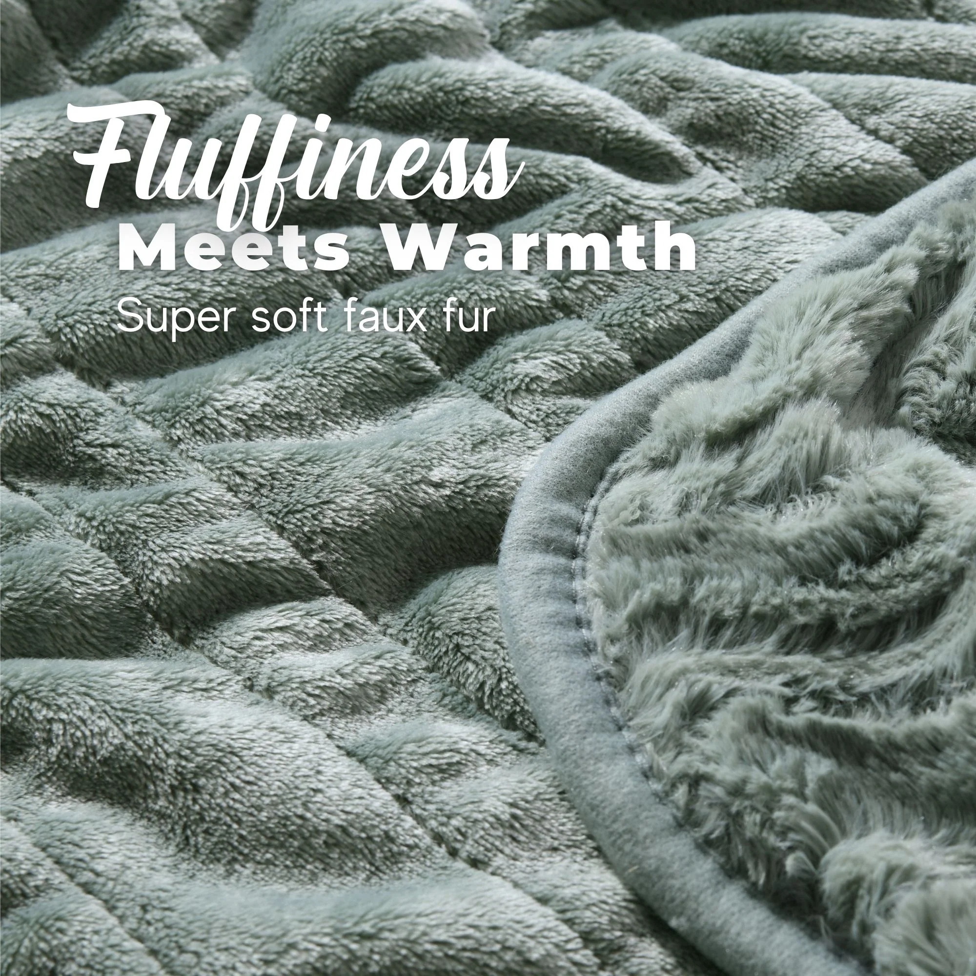 Dreamaker 500gsm Faux Fur Electric Heated Throw Blanket [130x160cm] (Leaf) - Image 4