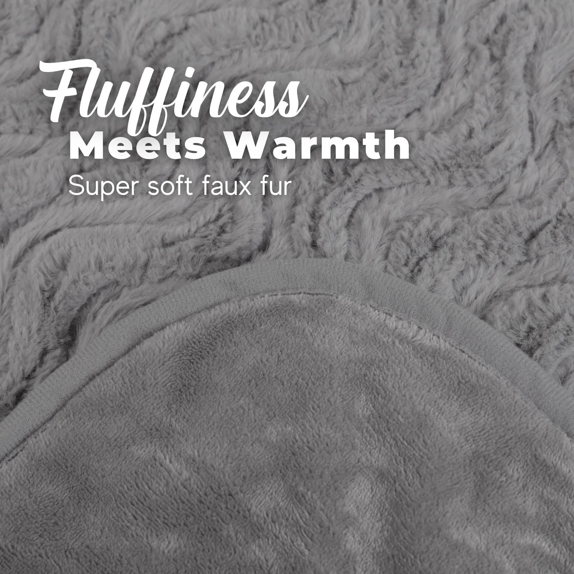 Dreamaker 500gsm Faux Fur Electric Heated Throw Blanket [180x200cm] (Silver) - Image 4