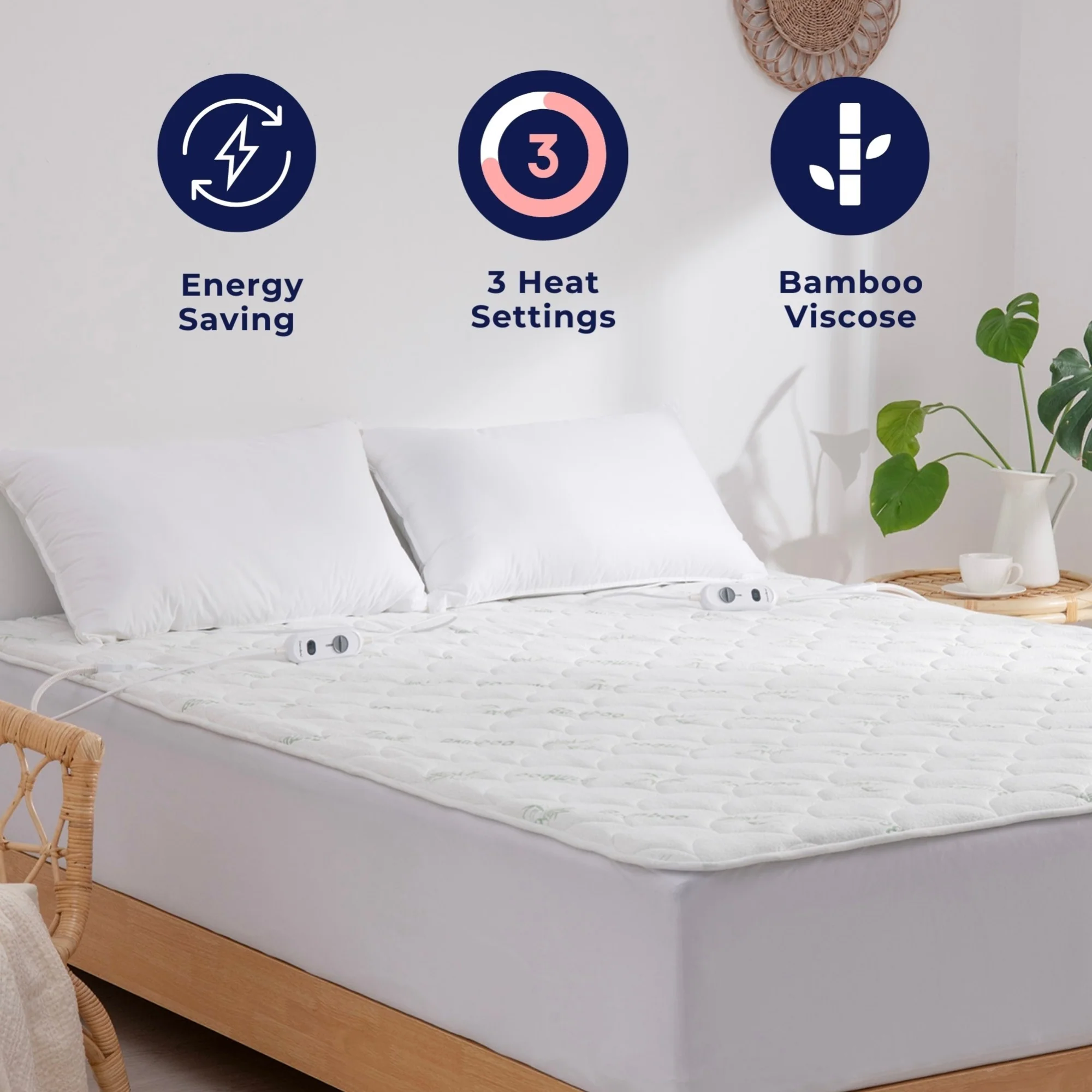 Dreamaker Bamboo Quilted Electric Blanket [Queen] - Image 3
