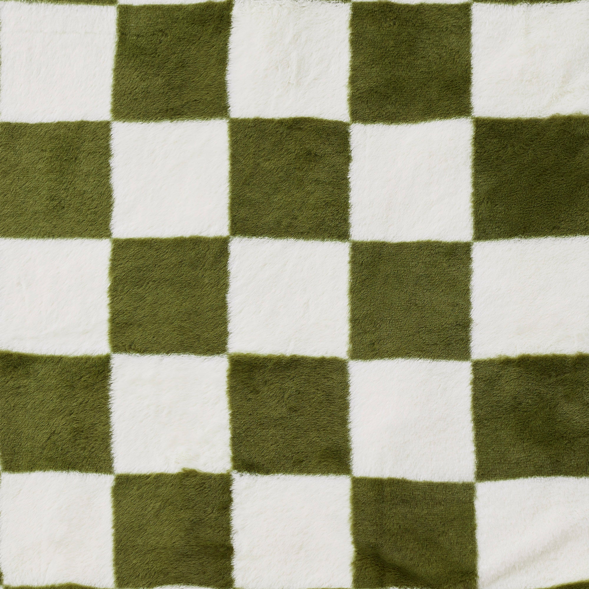 Dreamaker Checkered Plush Electric Heated Throw Blanket [130x160cm] (Olive/Cream) - Image 3