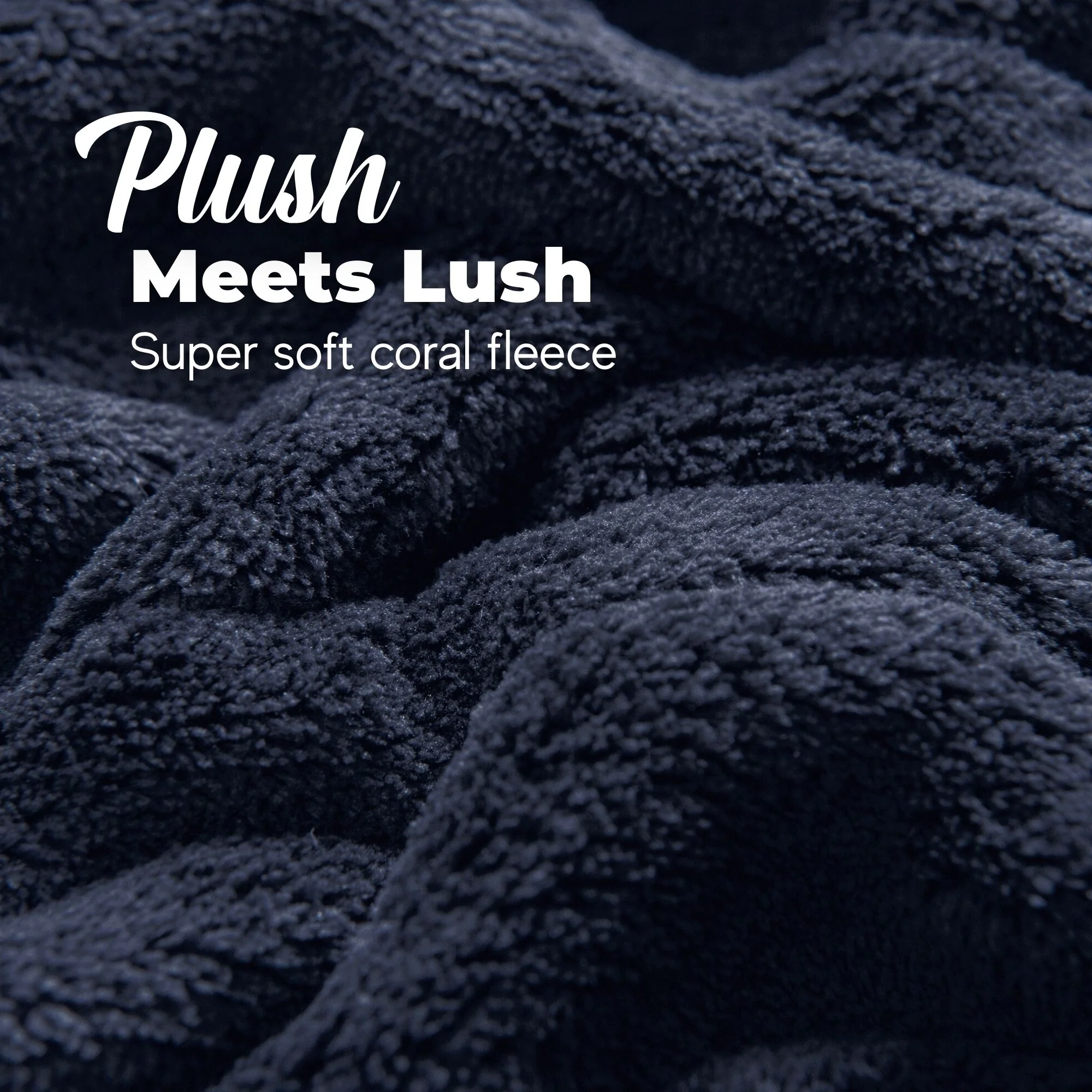 Dreamaker Coral Fleece Electric Heated Throw Blanket [130x160cm] (Midnight Blue) - Image 4