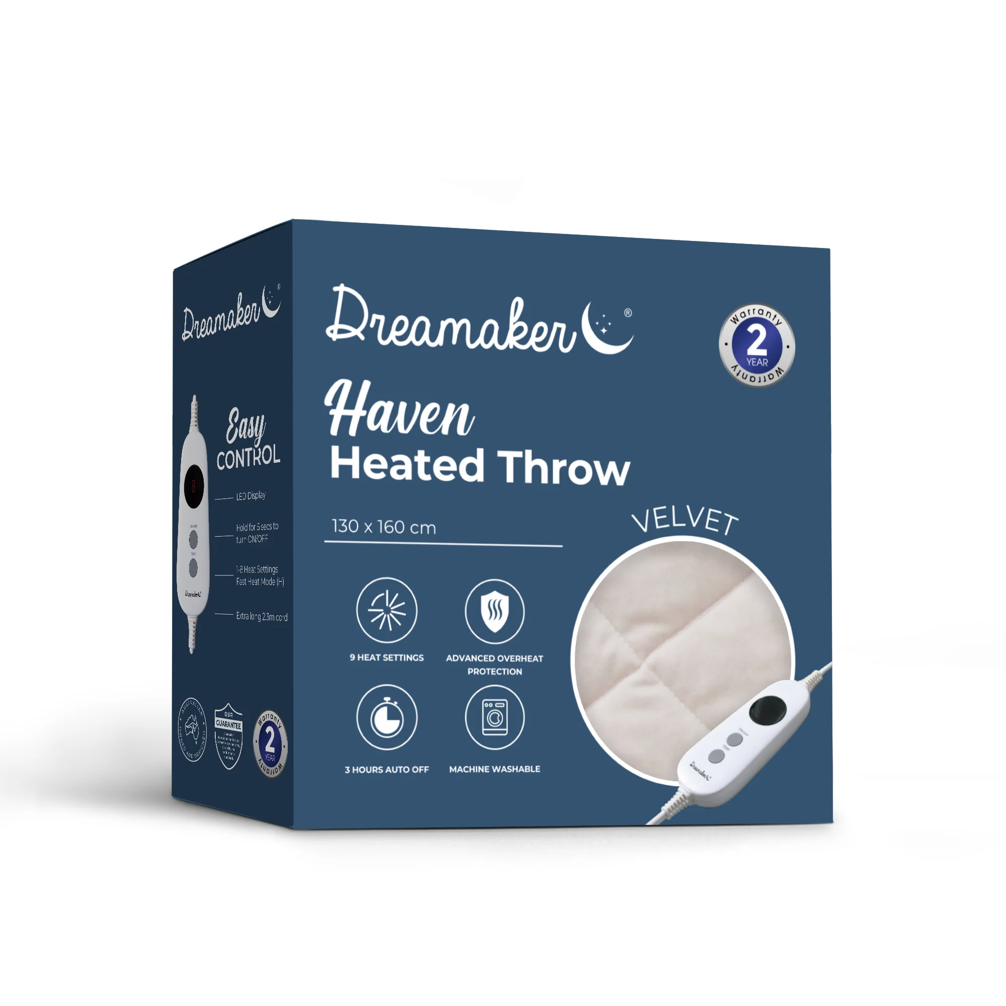 Dreamaker Haven Velvet Heated Throw [130x160cm] (Stone) - Image 8