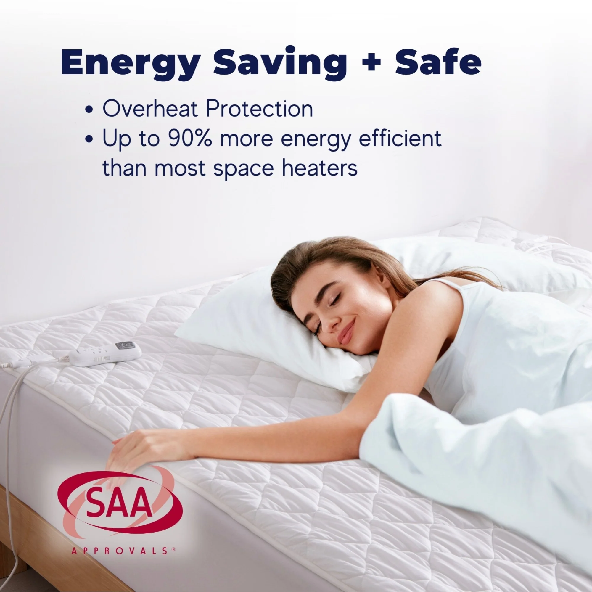 Dreamaker HealthGuard Anti-Allergy Cotton Quilted Multizone Electric Blanket [King] - Image 6