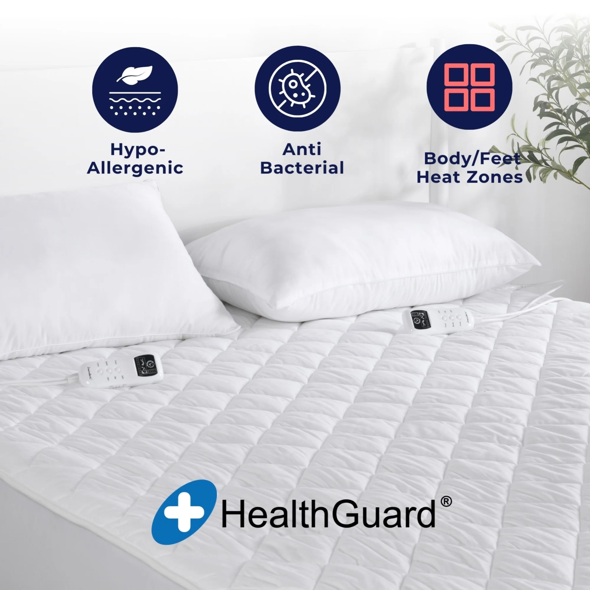 Dreamaker HealthGuard Anti-Allergy Cotton Quilted Multizone Electric Blanket [Queen] - Image 3