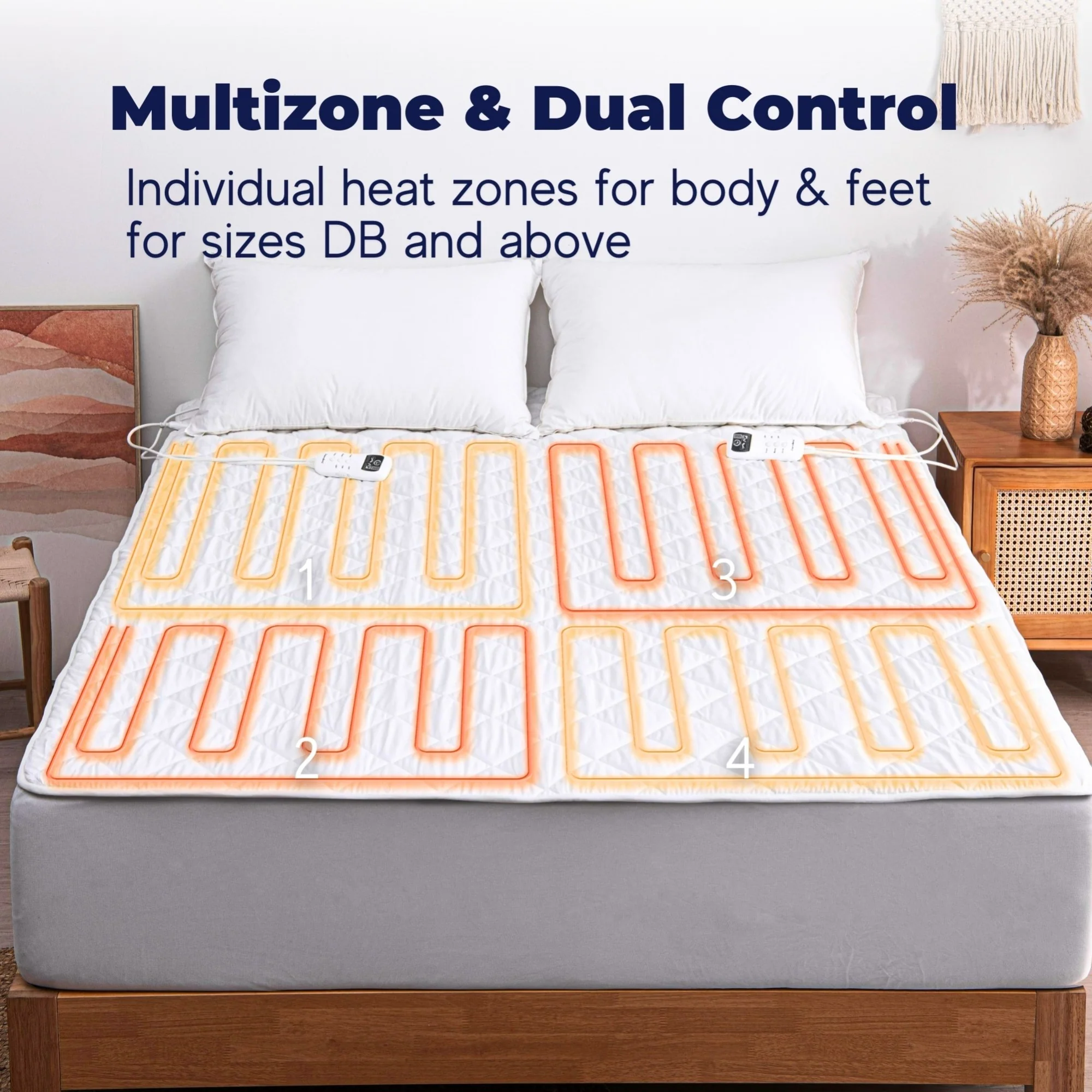 Dreamaker HealthGuard Anti-Allergy Cotton Quilted Multizone Electric Blanket [Queen] - Image 5