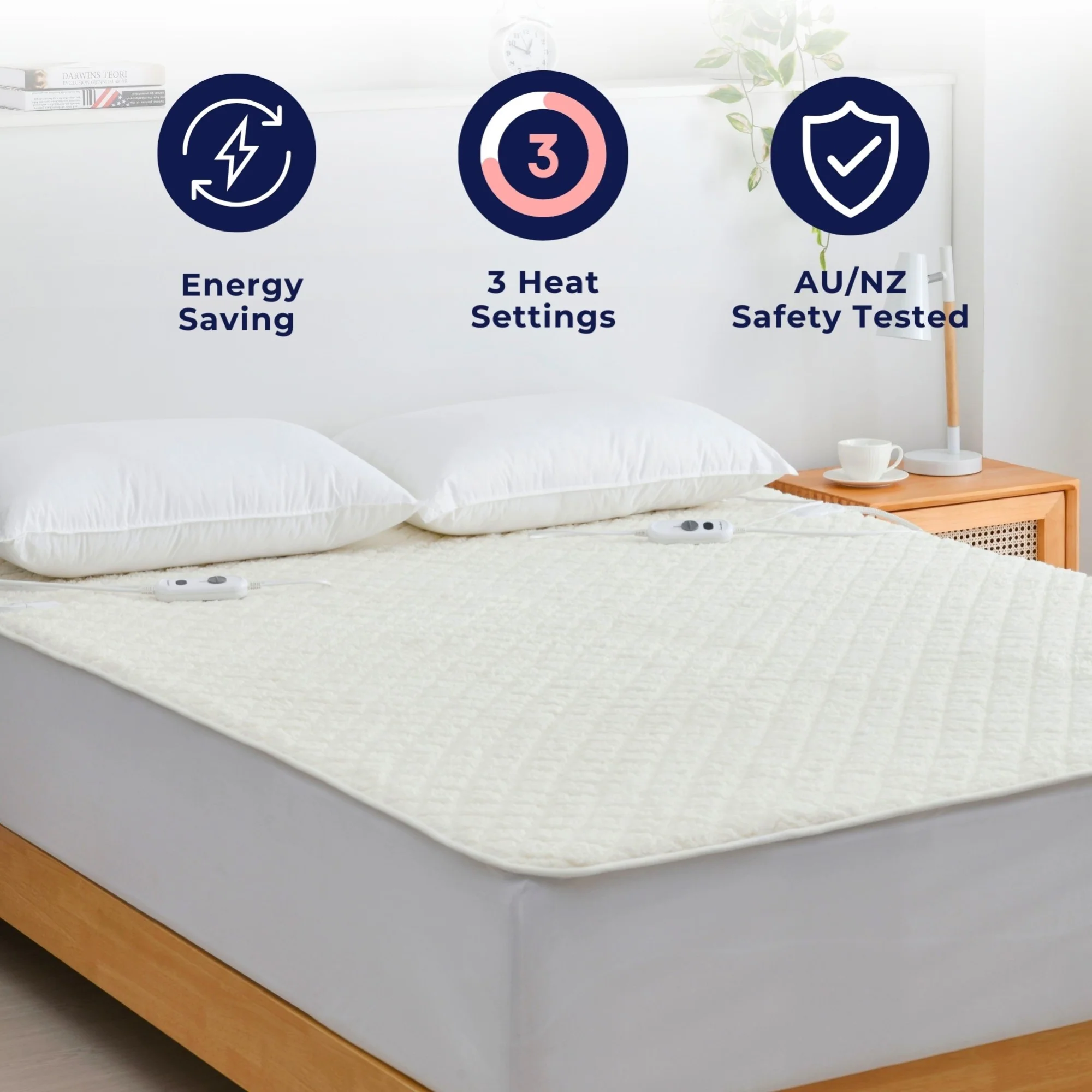 Dreamaker Pinsonic Quilted Sherpa Fleece Electric Blanket [Queen] - Image 3
