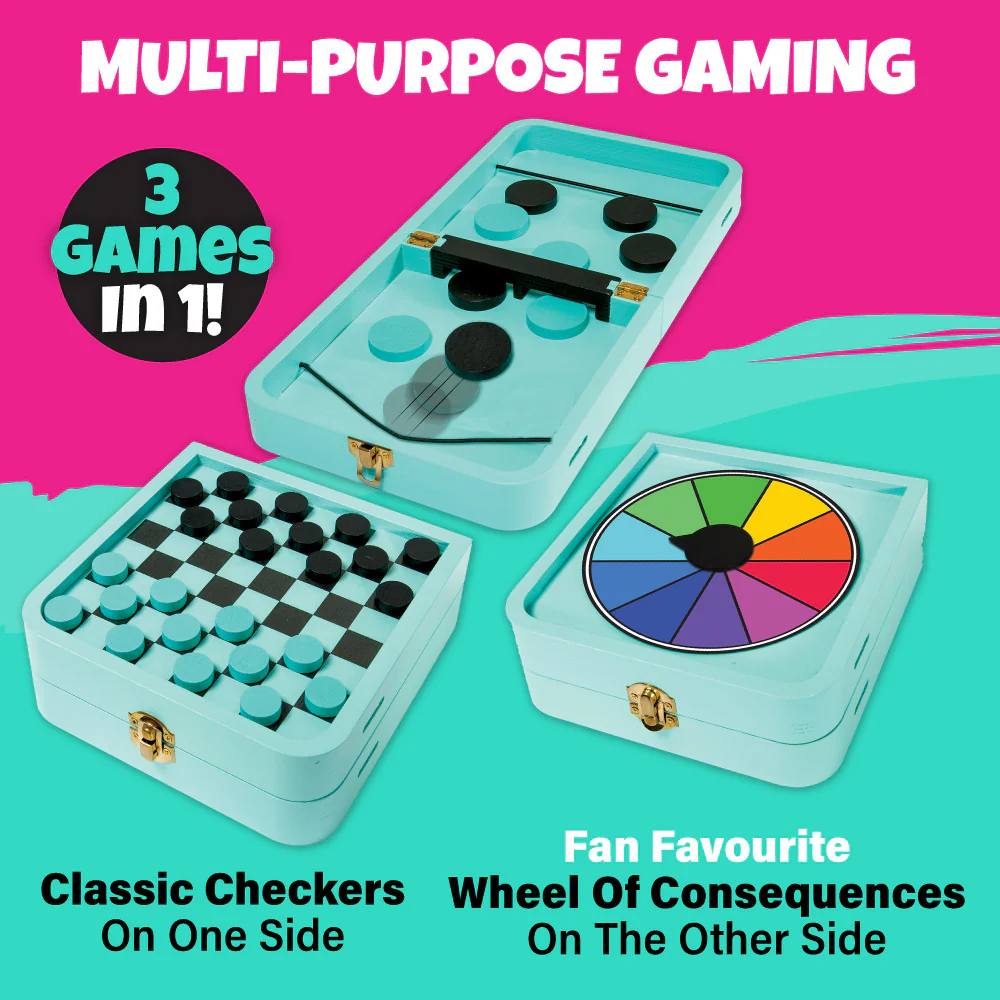 Dude Perfect Sling Puck and Checkers Table Game Set - Image 4