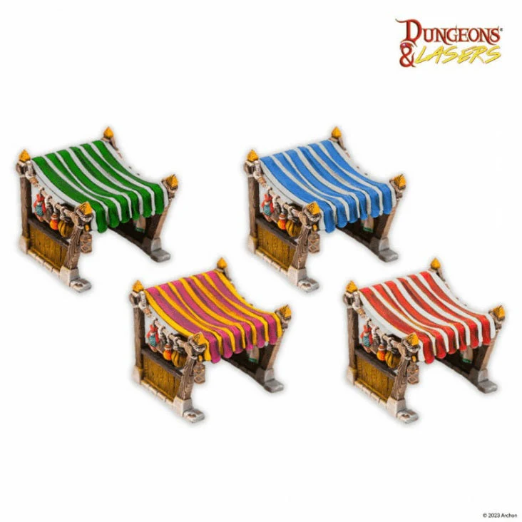 Dungeons & Dragons Dungeons & Lasers: Expansion Bits Market Stalls Set - Image 5