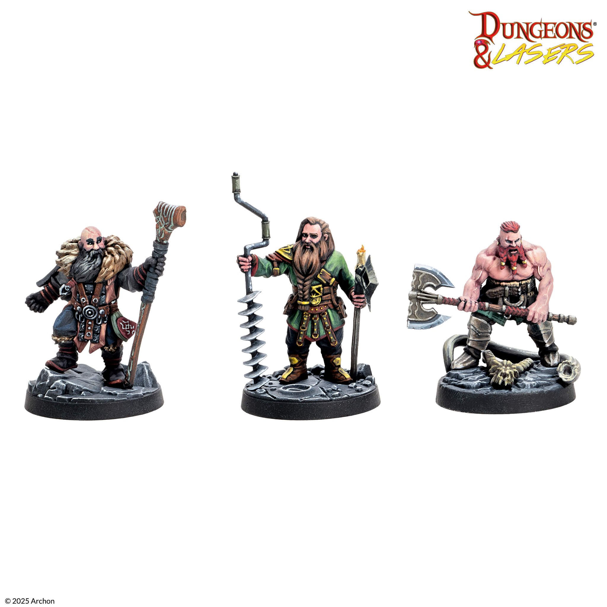 Dungeons & Dragons Dungeons & Lasers: Miniatures Dwarven Miners - Image 4