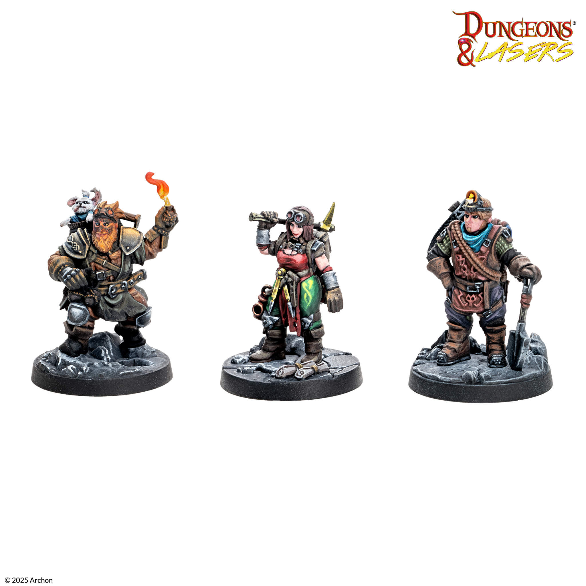 Dungeons & Dragons Dungeons & Lasers: Miniatures Dwarven Miners - Image 5