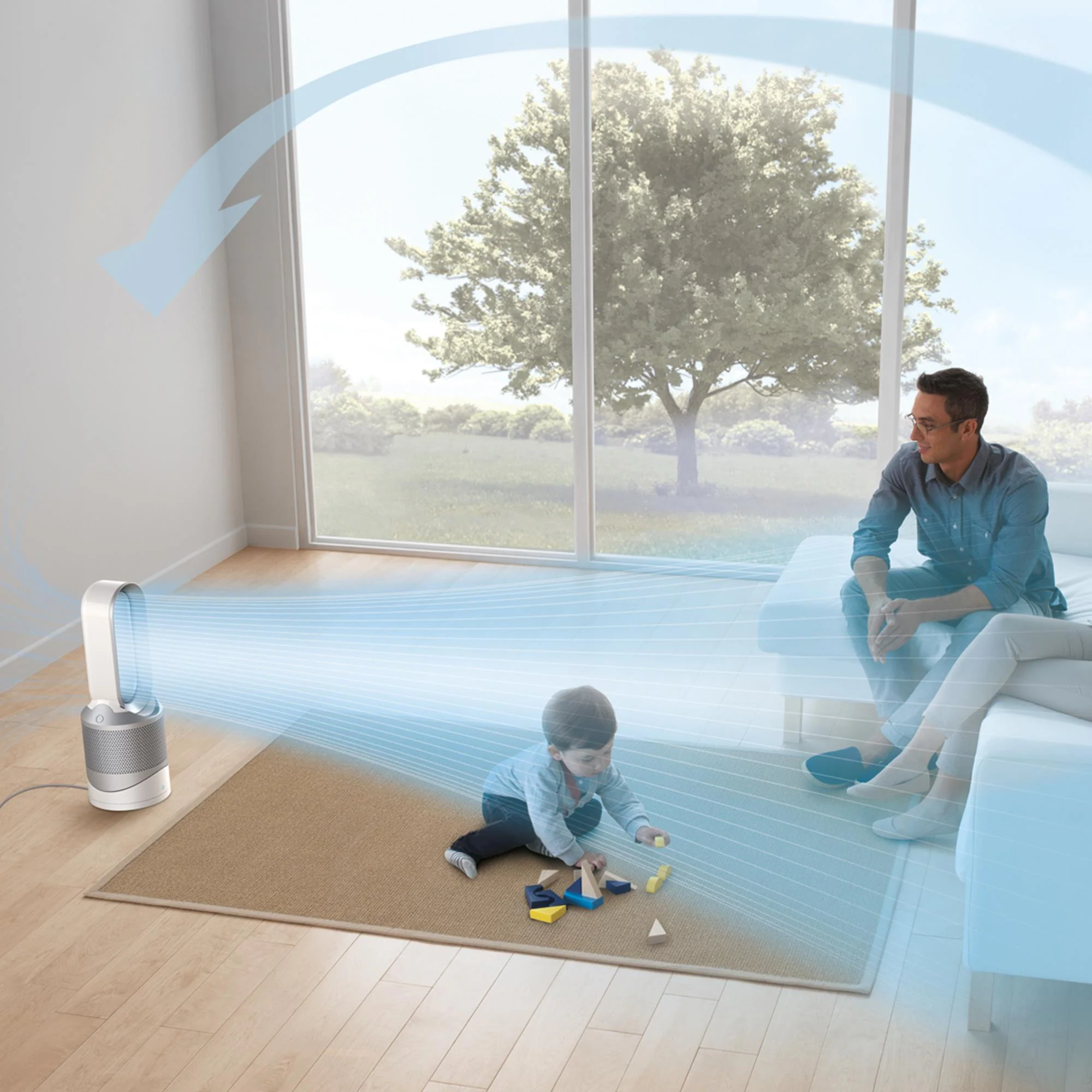 Dyson HP00 Pure Hot+Cool Purifying Fan Heater (White/Silver) [2021] - Image 9