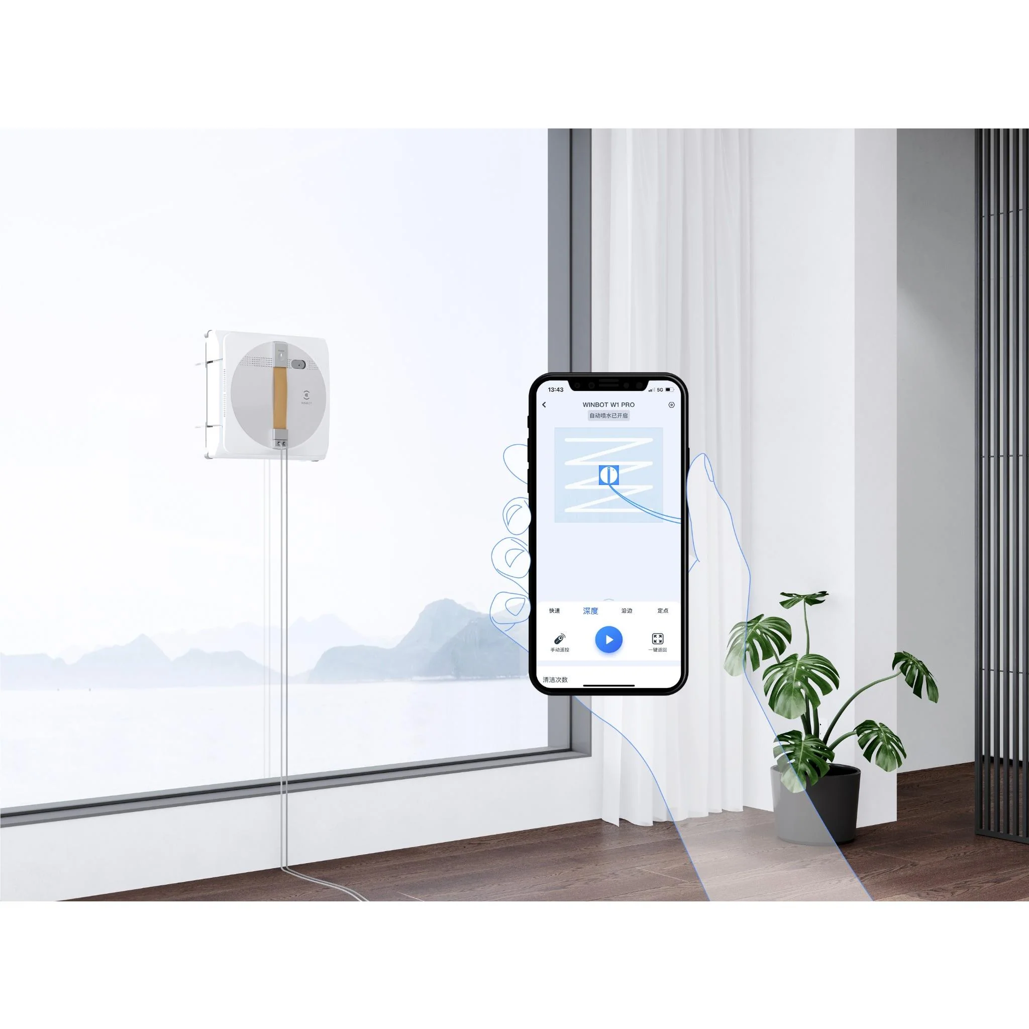 ECOVACS Winbot W1 Pro Robotic Window Cleaner - Image 6