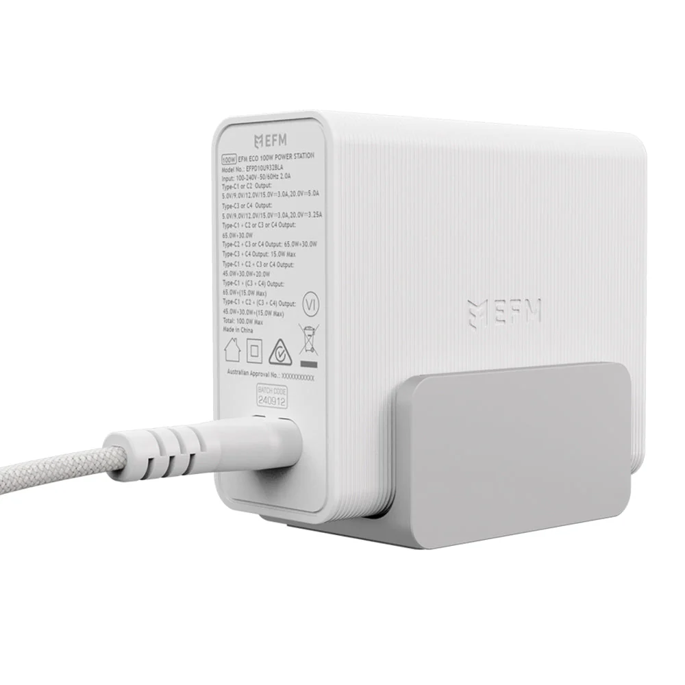 EFM 100W Desktop Power Station with GaN, PD3.1 and PPS (White) - Image 6