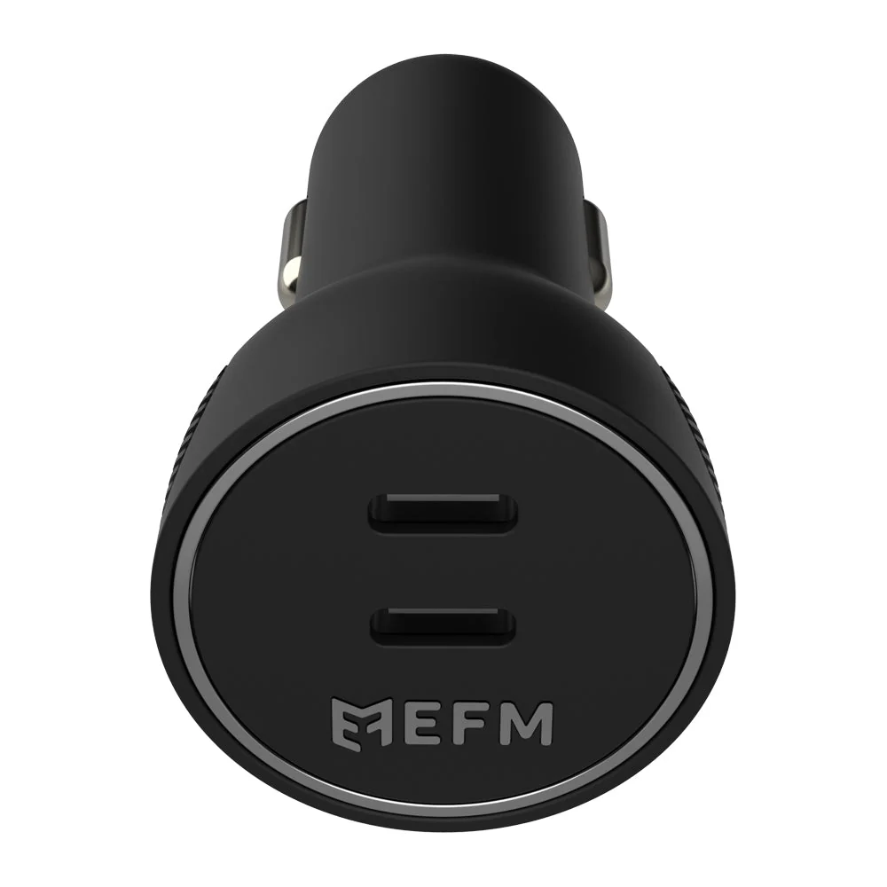 EFM 60W Dual Port Car Charger with Power Delivery & PPS (Black) - Image 2