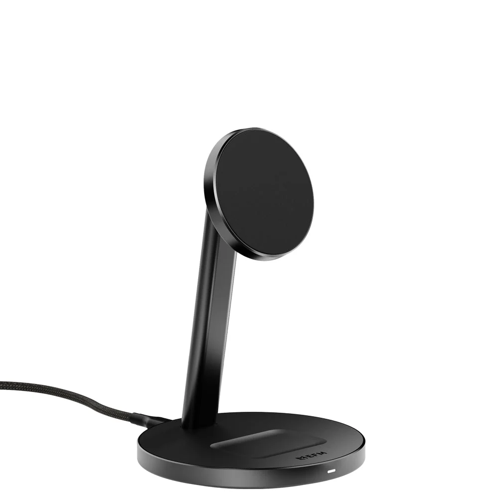 EFM Qi2 15W Duo Wireless Charge Stand with 20W Power Supply and 1.2M Cable (Black) - Image 2