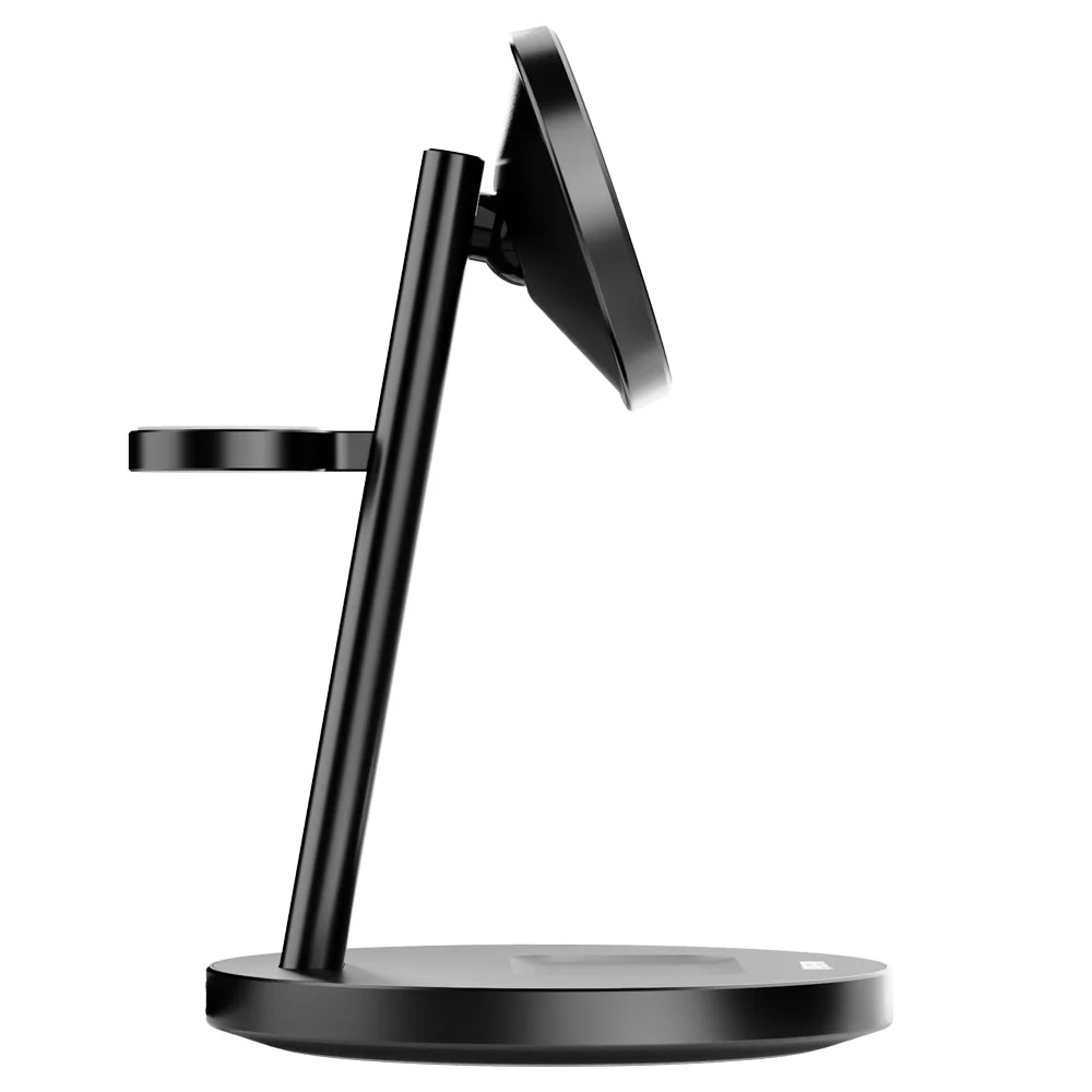 EFM Qi2 Trio Wireless Charge Stand with 5W MFi Apple Watch Charger Pad (Black) - Image 5