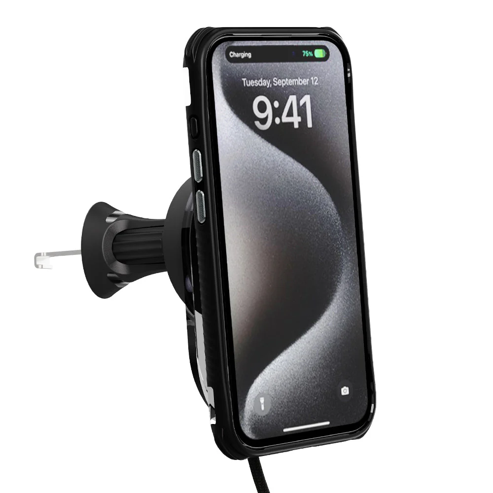 EFM Qi2 Wireless Car Charger with 20W Power Supply and 1M Cable (Black) - Image 2