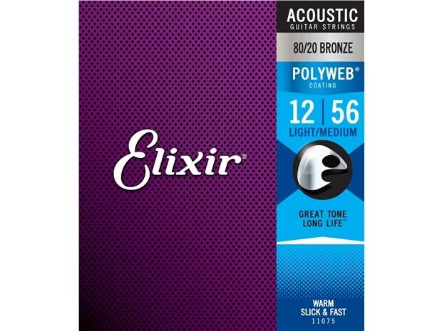 Elixir #11075 Acoustic Polyweb String 80/20 Bronze 12-56 Light Medium - Image 3