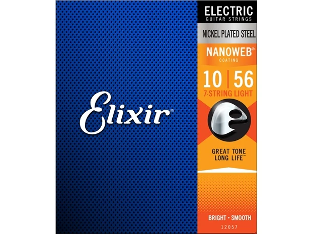 Elixir #12057 Electric 7 Strings Nano Nickel Plated Steel 10-56 Light - Image 2