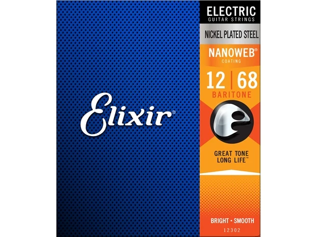 Elixir #12302 Electric Guitar Strings Nanoweb 12-68 Baritone - Image 2