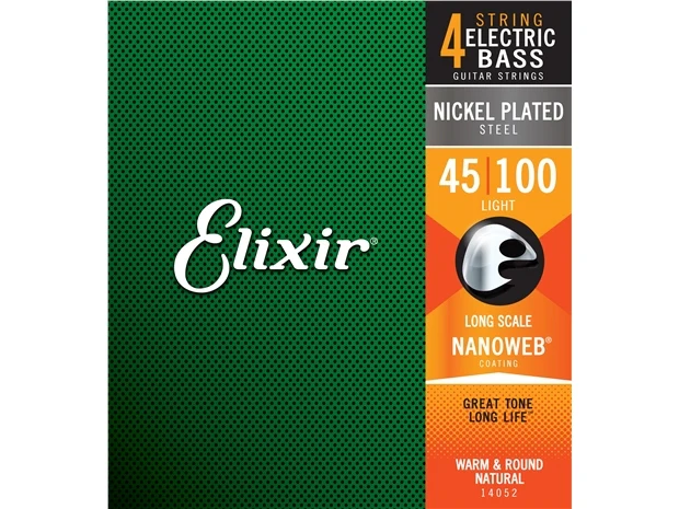 Elixir #14052 Bass 4 Strings Nanoweb Nickel Plated Steel 45-100 Light - Image 2