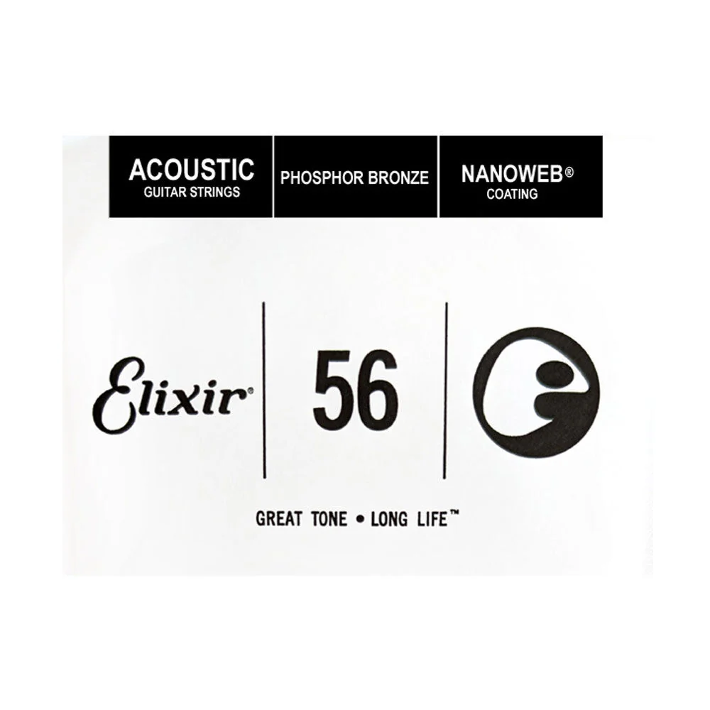Elixir #14156 Acoustic Nanoweb Phosphor Bronze 0.056 Single String - Image 2