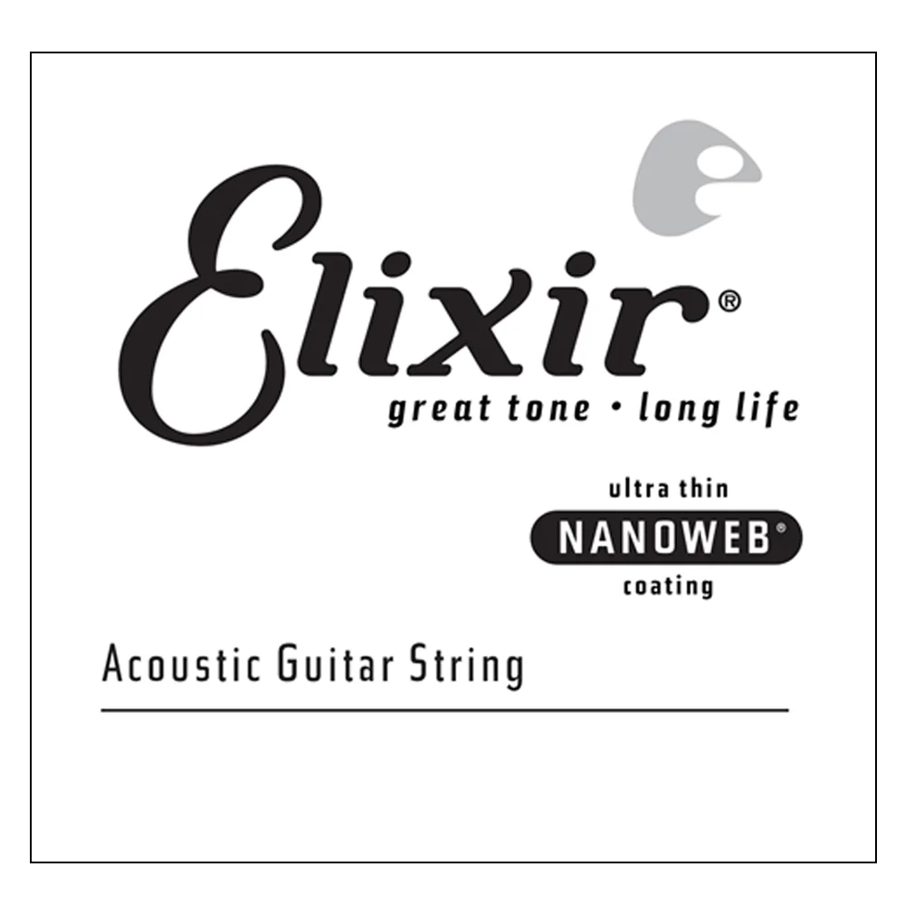 Elixir #15124 Acoustic Nanoweb Guitar 0.024 Single String 80/20 Bronze - Image 3