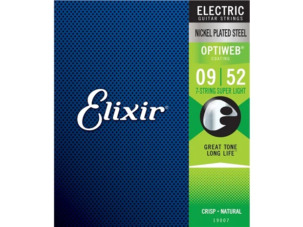 Elixir #19007 Electric Guitar 7 Strings Optiweb Steel 9-52 Super Light - Image 2