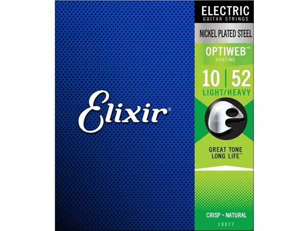 Elixir #19077 Electric Guitar Strings Optiweb Steel 10-52 Light Heavy - Image 2