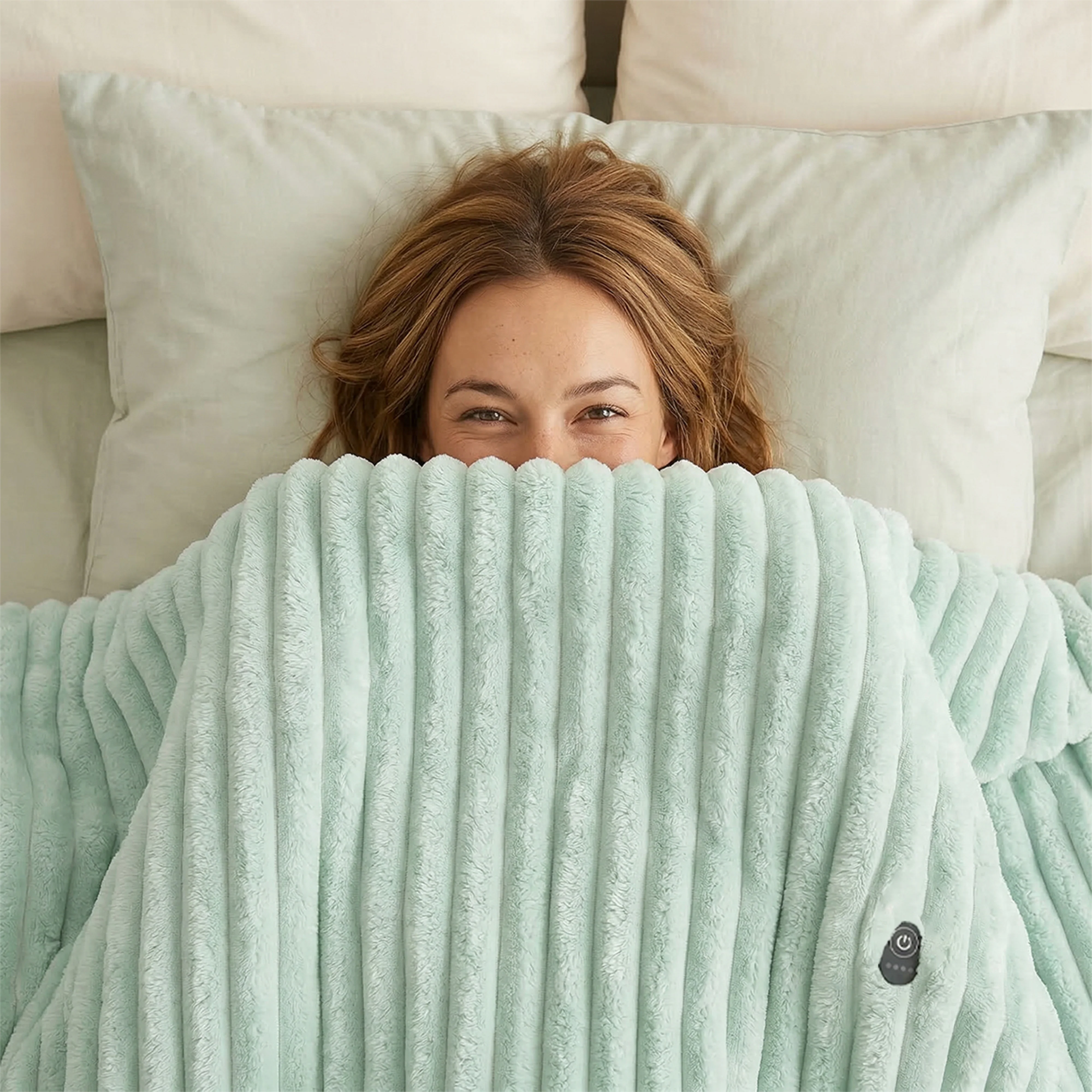 ELLE Heated Throw Blanket (Glacier) - Image 3