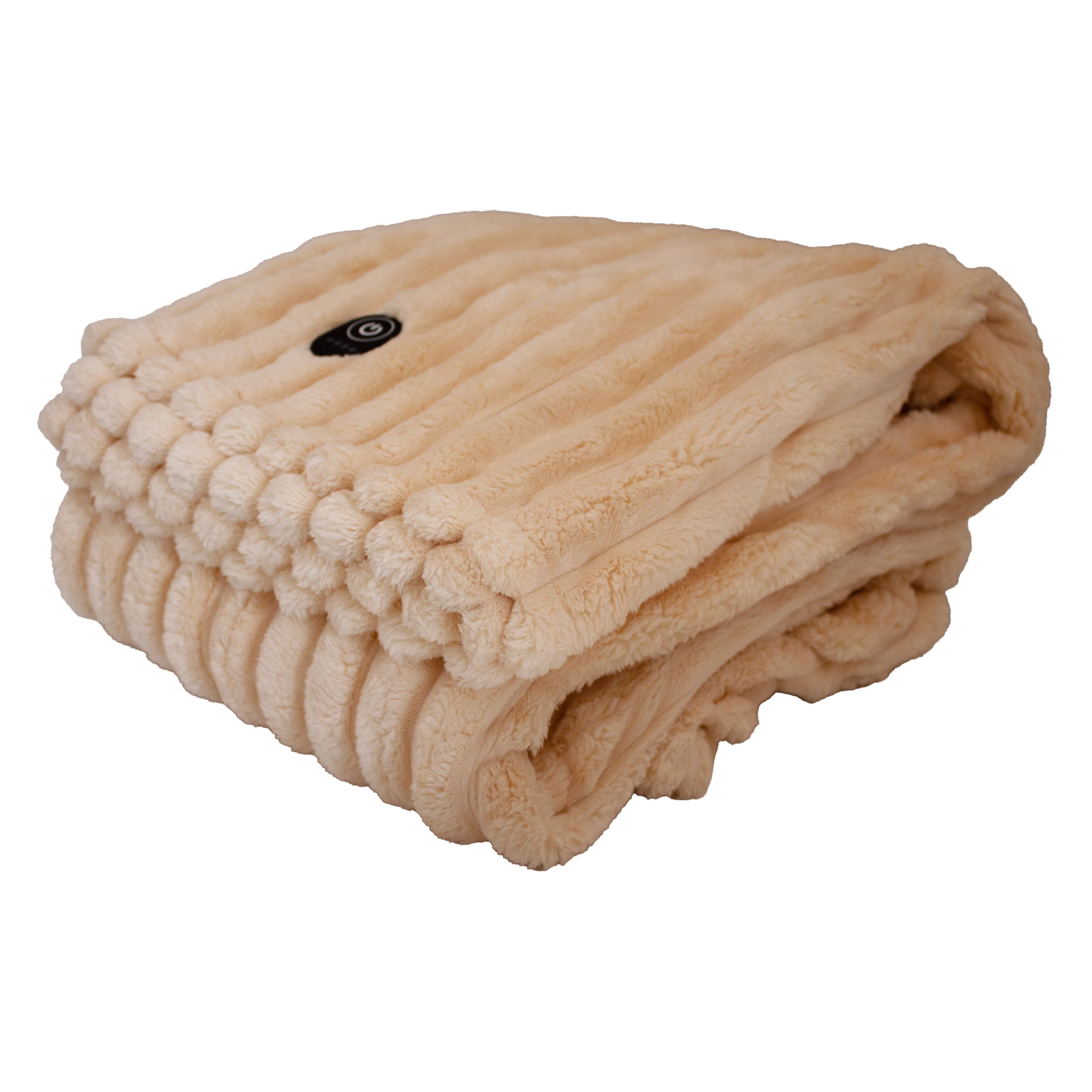 ELLE Heated Throw Blanket (Vanilla Cream)