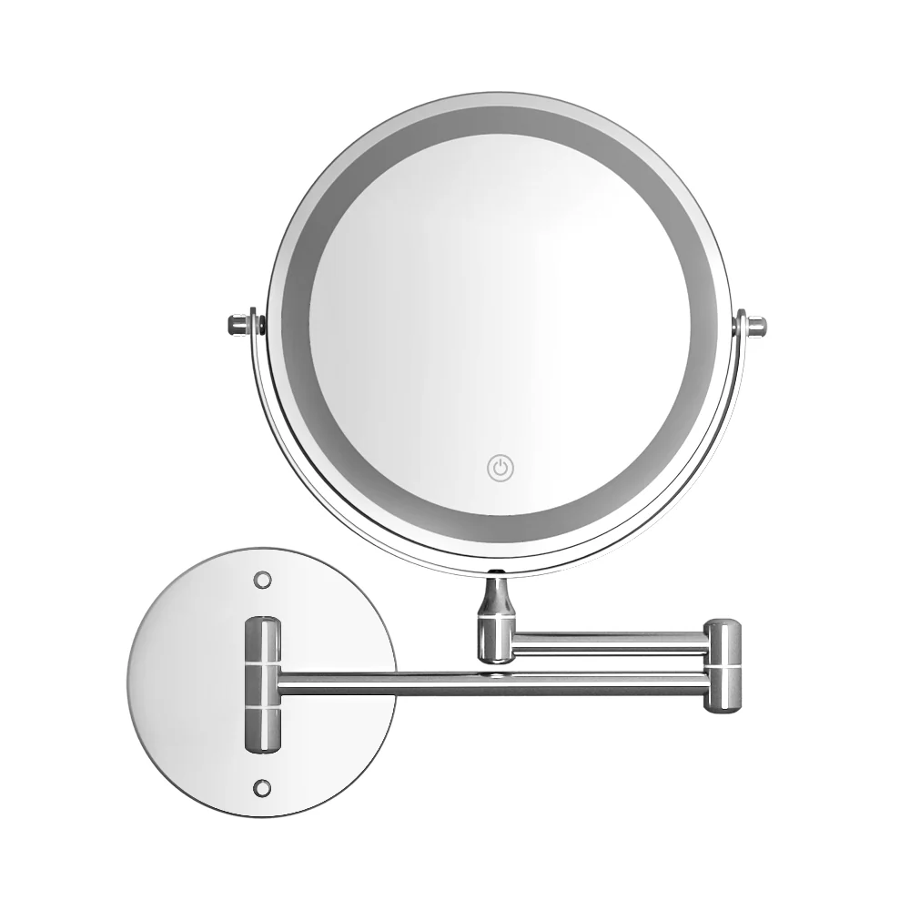 Embellir Extendable Makeup Mirror 10X Magnifying Double-Sided Bathroom Silver - Image 4