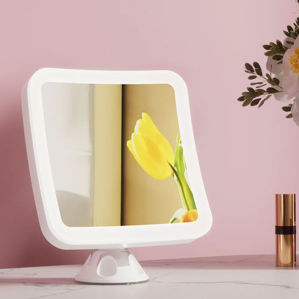 Embellir Makeup Mirror 10X Magnification LED Light Adjustable Rotation Cordless Suction Cup - Image 2