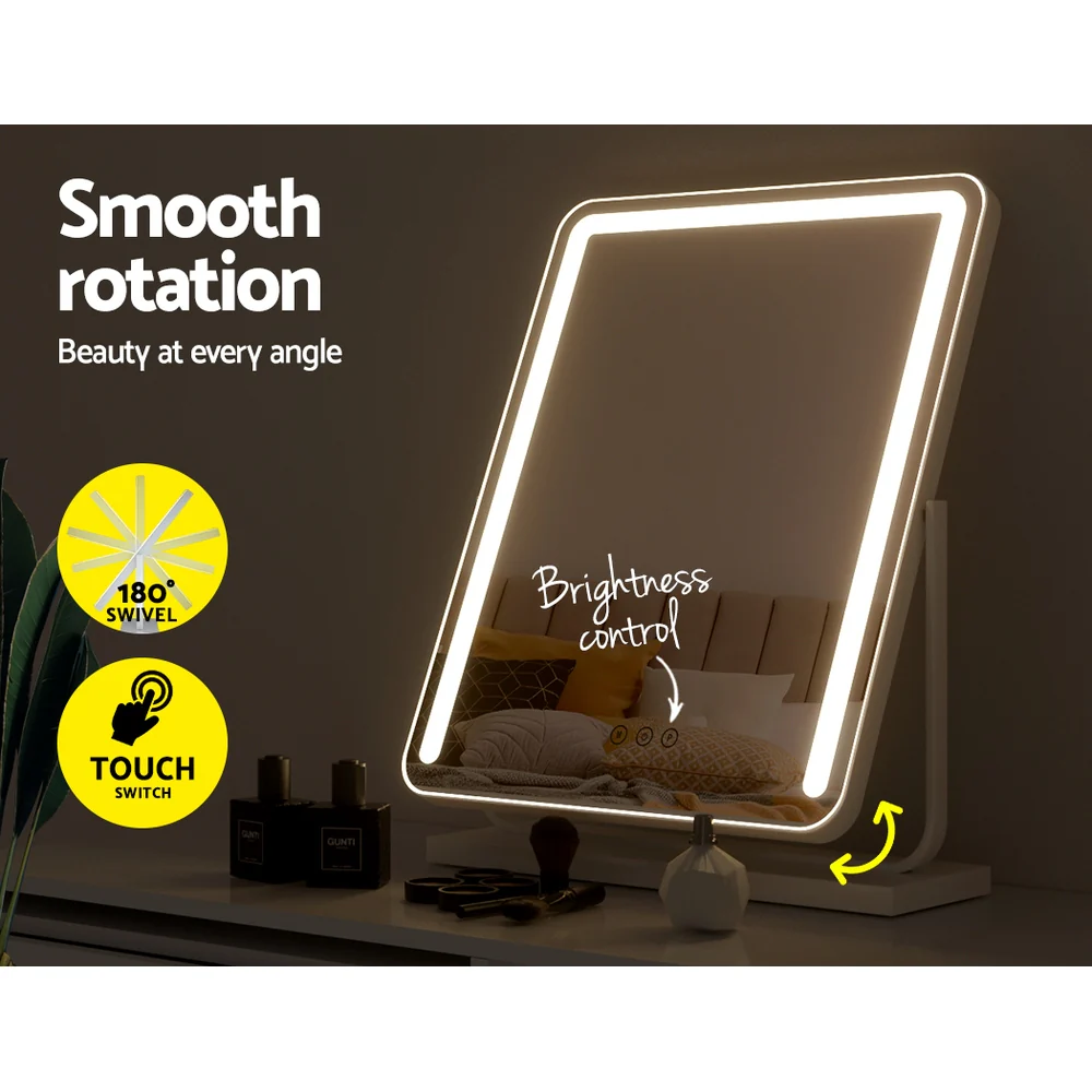 Embellir Makeup Mirror with Lights Hollywood Vanity LED Mirrors White 40X50CM - Image 7