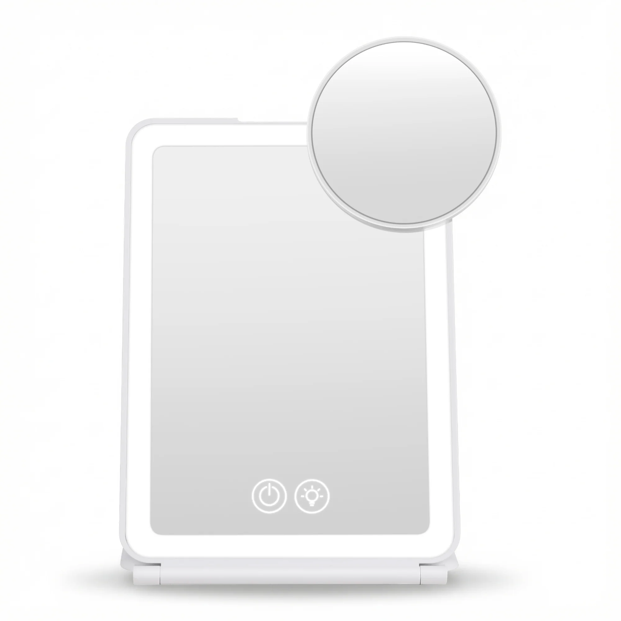 Embellir Portable Travel Makeup Mirror Rechargeable Makeup Mirror with Lights 10x Magnifier White - Image 4
