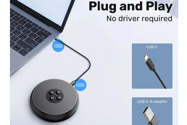eMeet OfficeCore M1A Zoom-Certified Plug-and-Play USB speakerphone - Image 3
