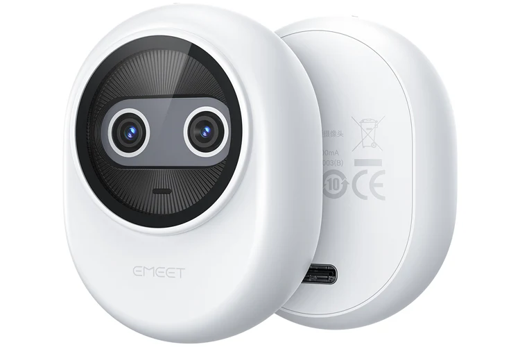 eMeet Piko Dual-Camera AI-Powered 4K Webcam White - Image 2