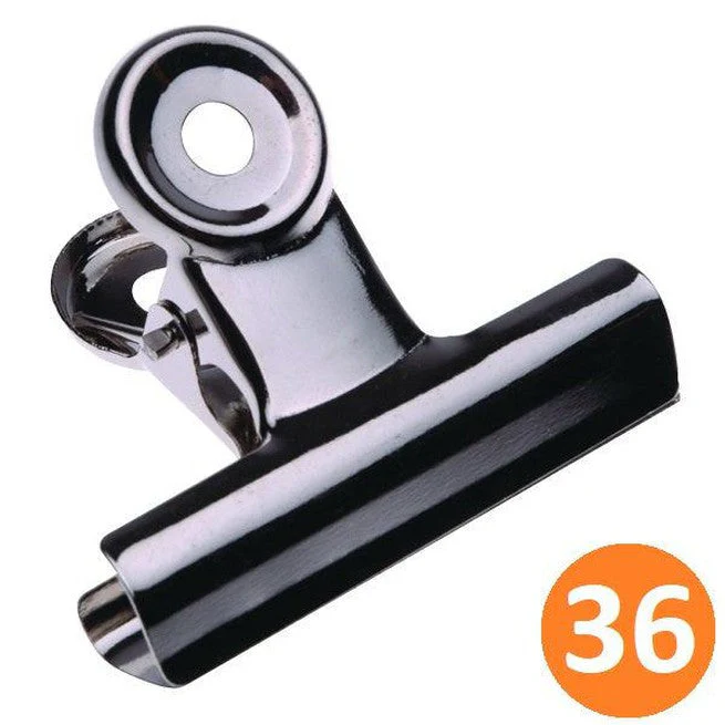 Esselte Bulldog Clip 75mm Silver Pack 36 Box - Image 2