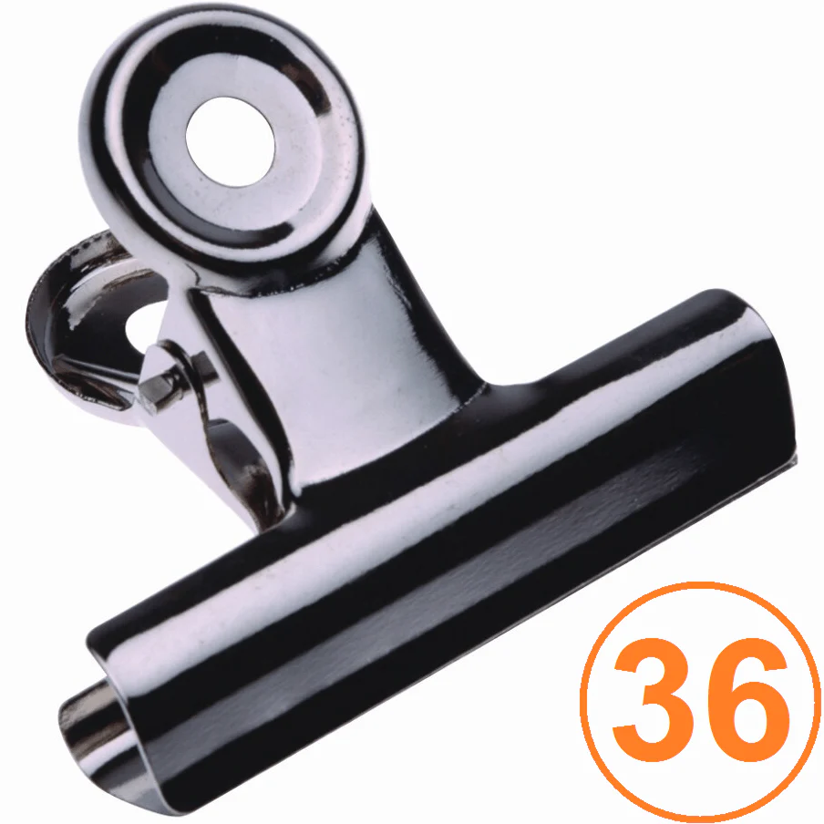 Esselte Bulldog Clips 63mm Silver Box 36 - Image 2