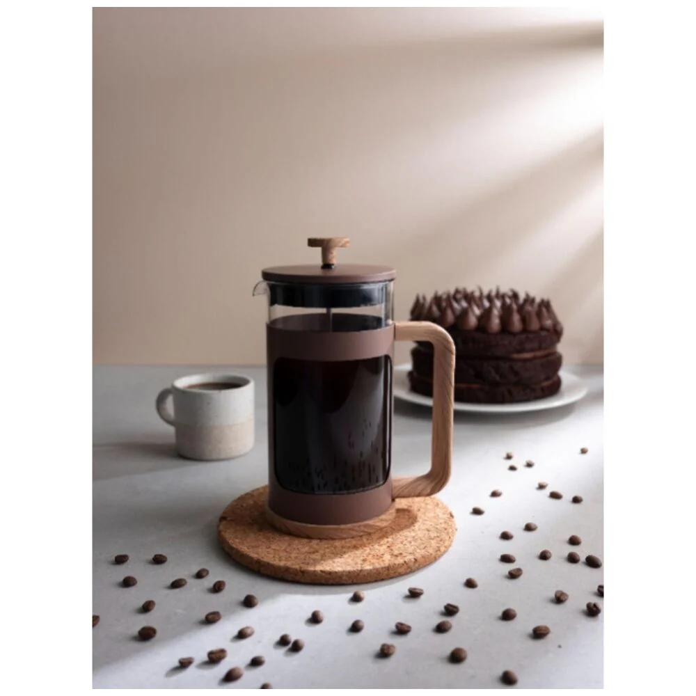 Euroline Plunger French Press Coffee Maker Durable Glass 1000ml (Latte) - Image 3